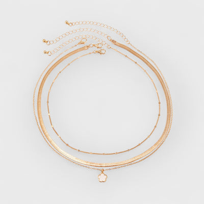 Clover Rainbow Serpent Chain Necklace