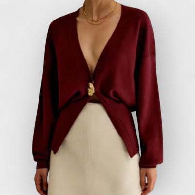 V Neck Button Cardigan