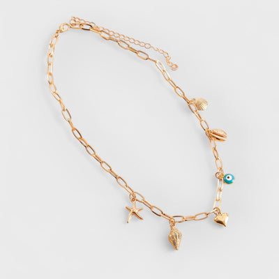 Spiral Shell Seastar Necklace