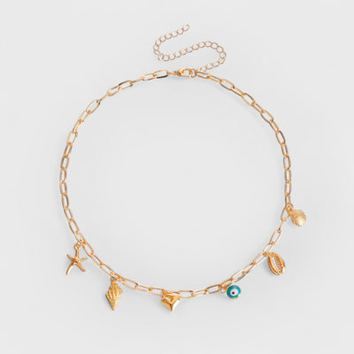 Spiral Shell Seastar Necklace