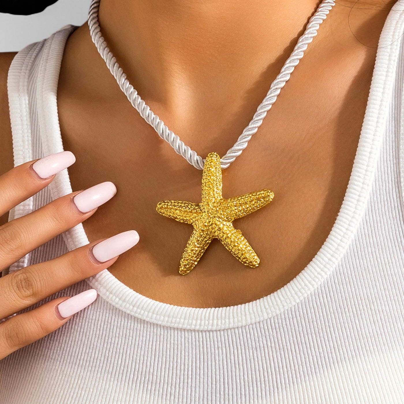 Santorini Starfish Necklace ~ Gold