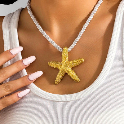 Santorini Starfish Necklace ~ Gold