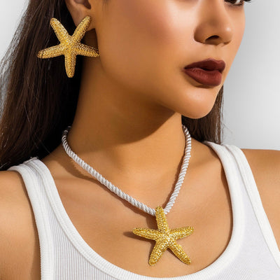 Santorini Starfish Necklace ~ Gold