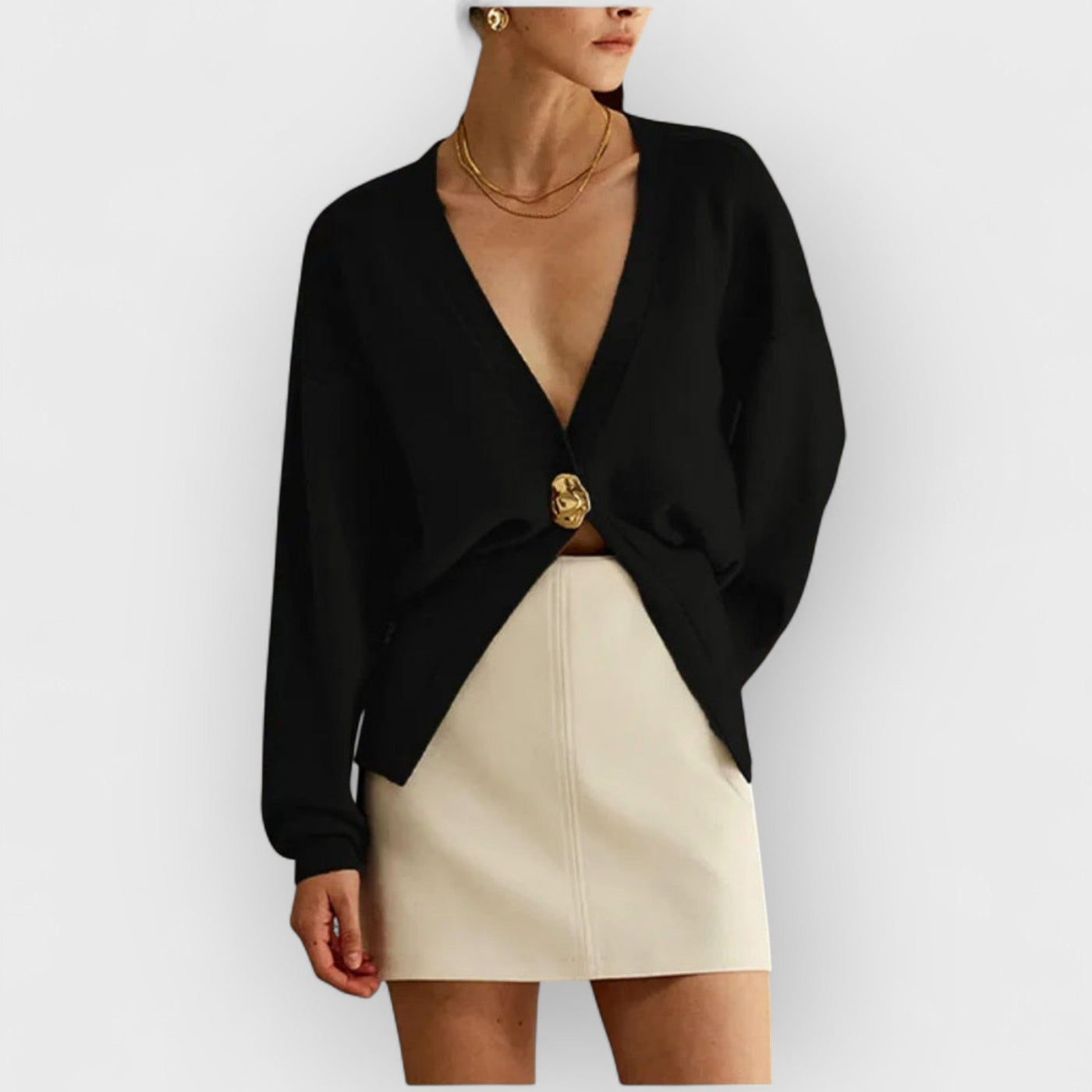 V Neck Button Cardigan