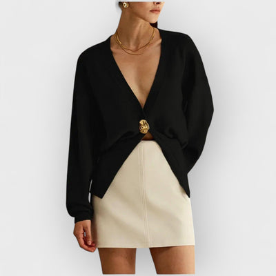 V Neck Button Cardigan