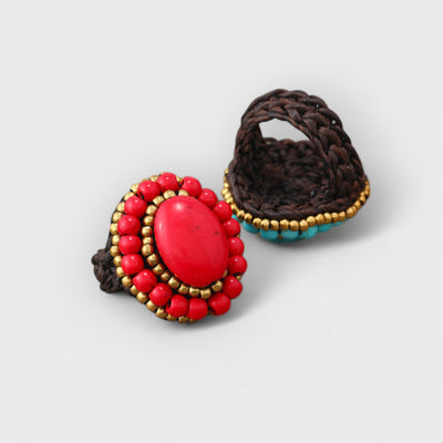 Turquoise Weave Ring