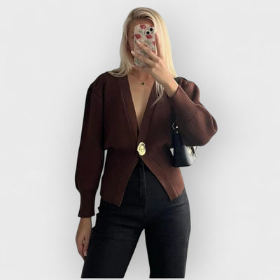 V Neck Button Cardigan