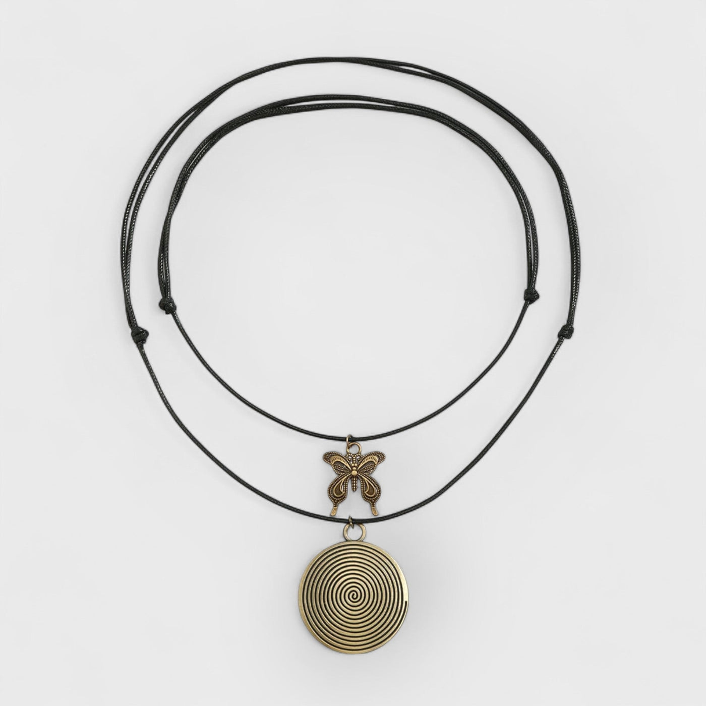 Wooden Disc Beaded Long Necklace