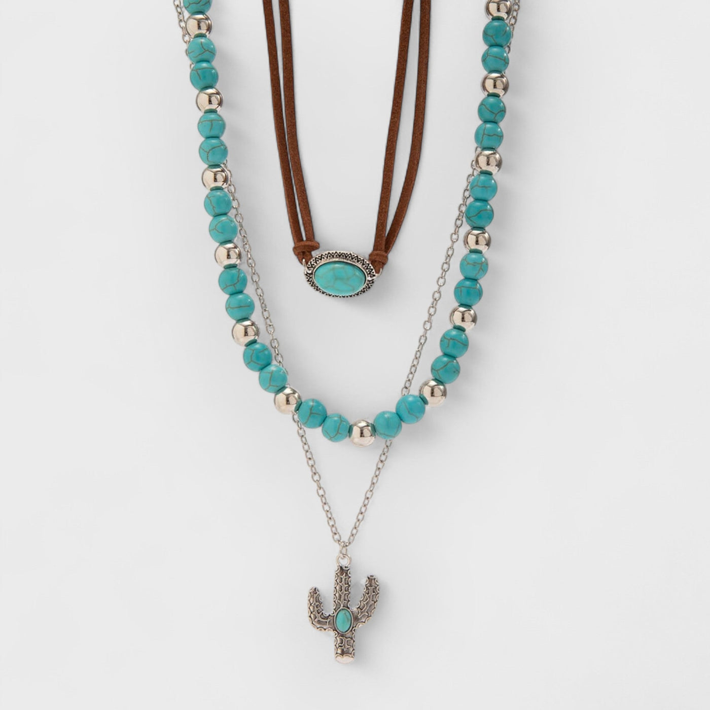 Turquoise Cactus Collar Necklace