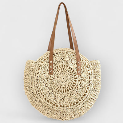 Round Straw Tote Bag