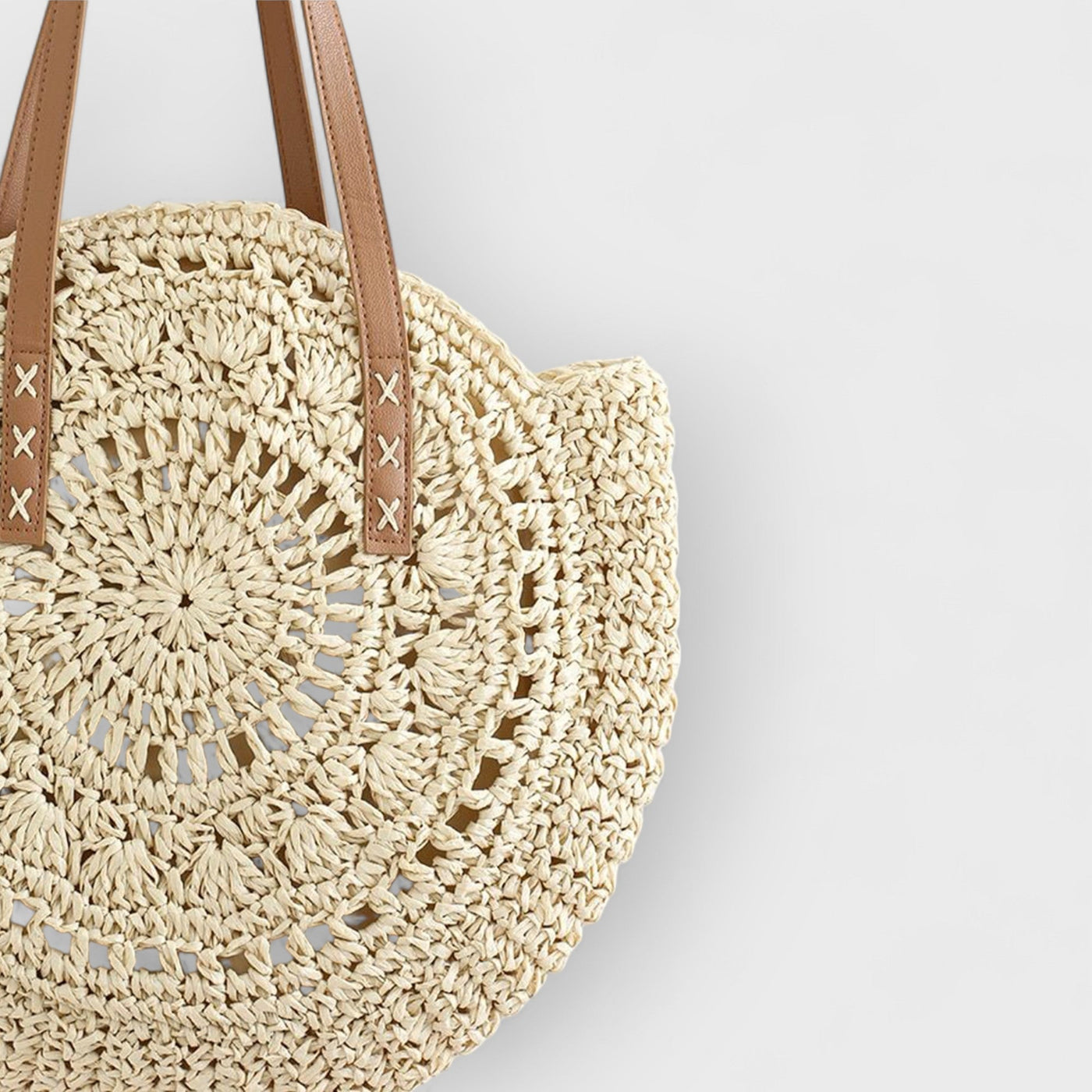 Round Straw Tote Bag