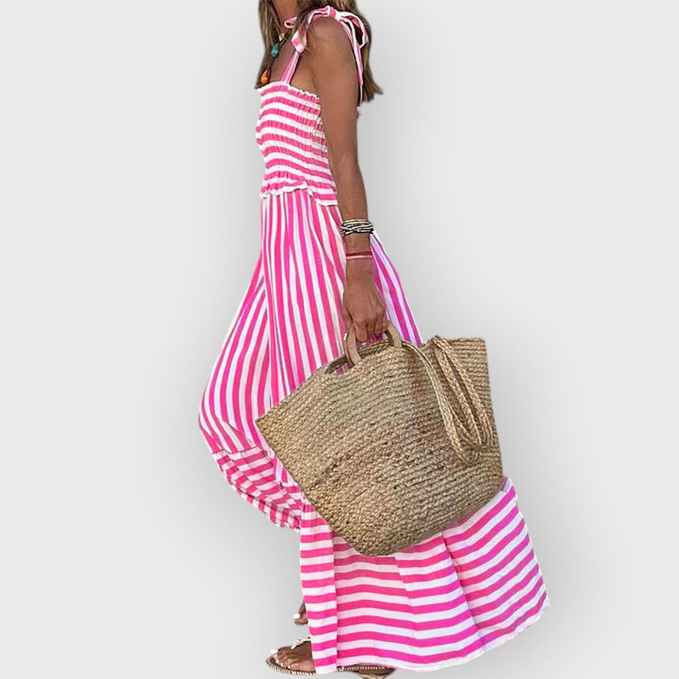 Valentina Fashionable Striped Dress