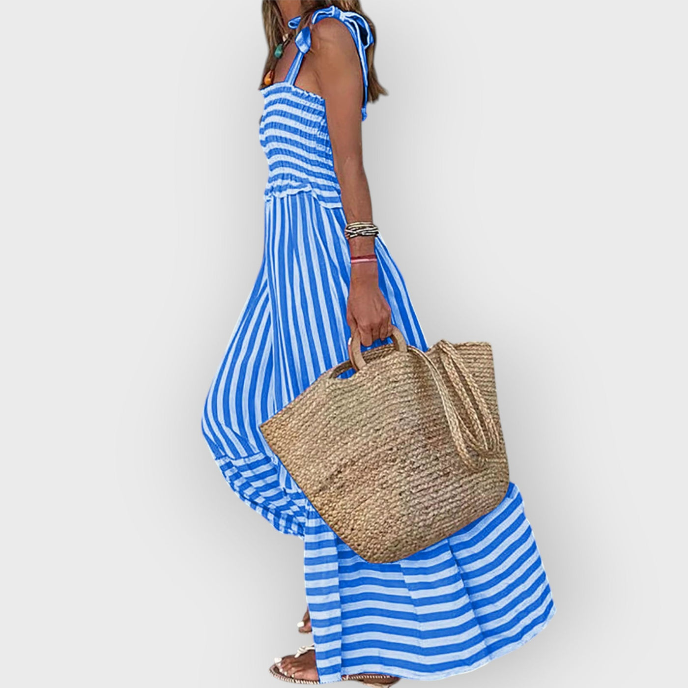Valentina Fashionable Striped Dress