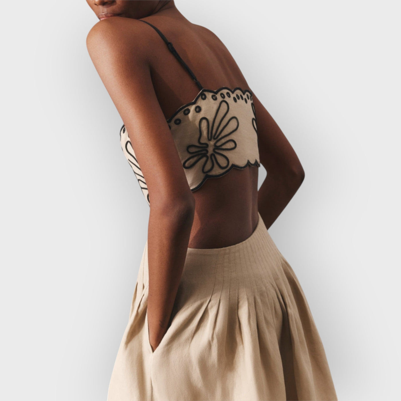 Summer Print Strap Midi Dress