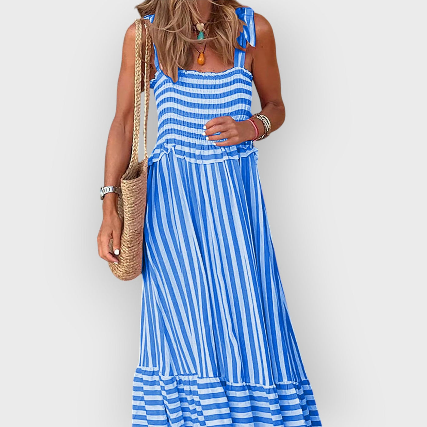 Valentina Fashionable Striped Dress