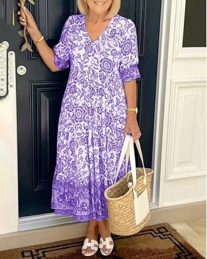 LIA | ELEGANT AND AIRY FLORAL DRESS