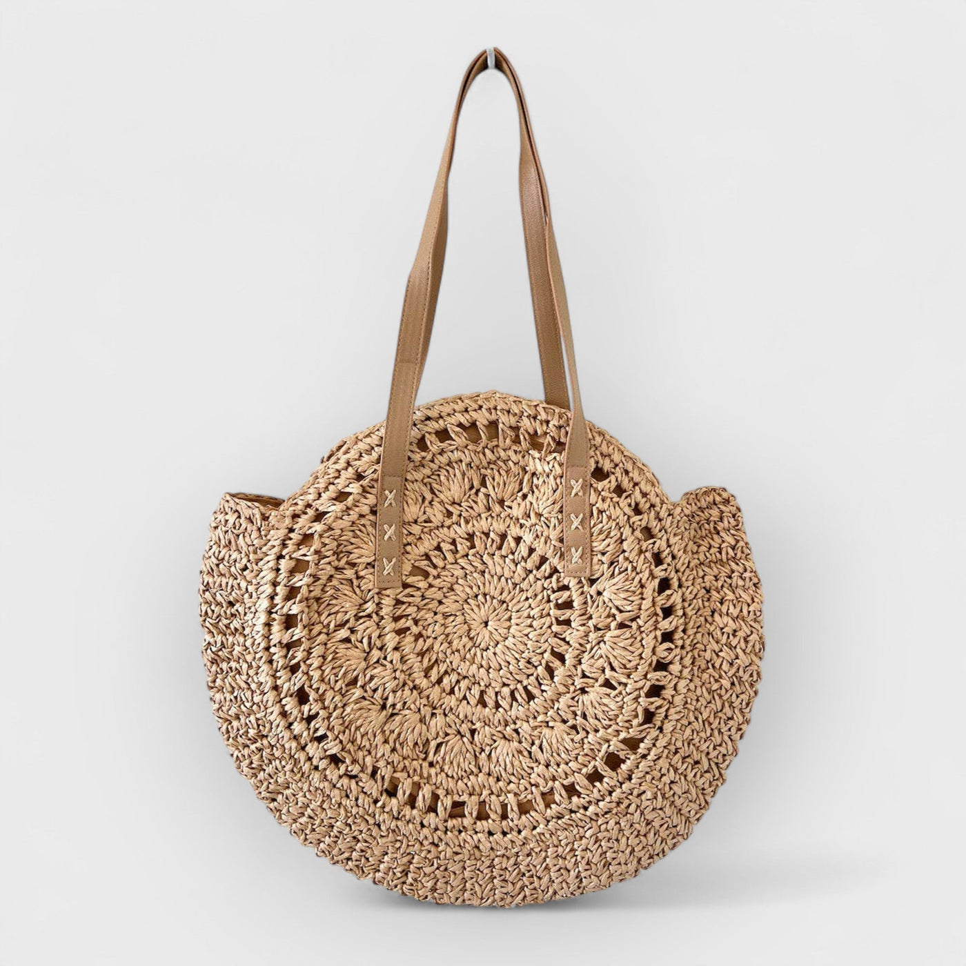 Round Straw Tote Bag