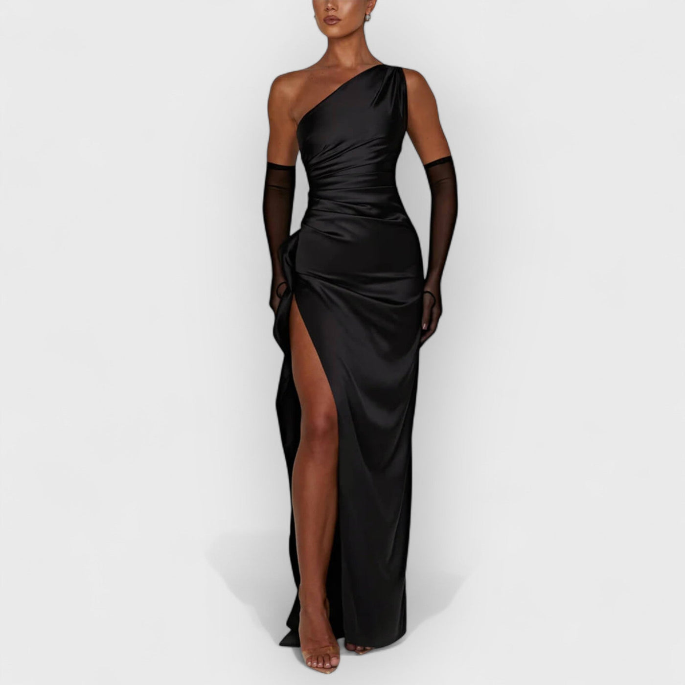 Satin Slit Maxi Dress