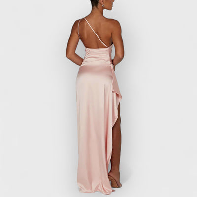 Satin Slit Maxi Dress
