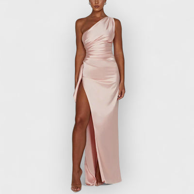 Satin Slit Maxi Dress