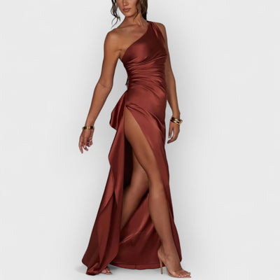 Satin Slit Maxi Dress