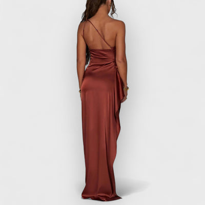 Satin Slit Maxi Dress