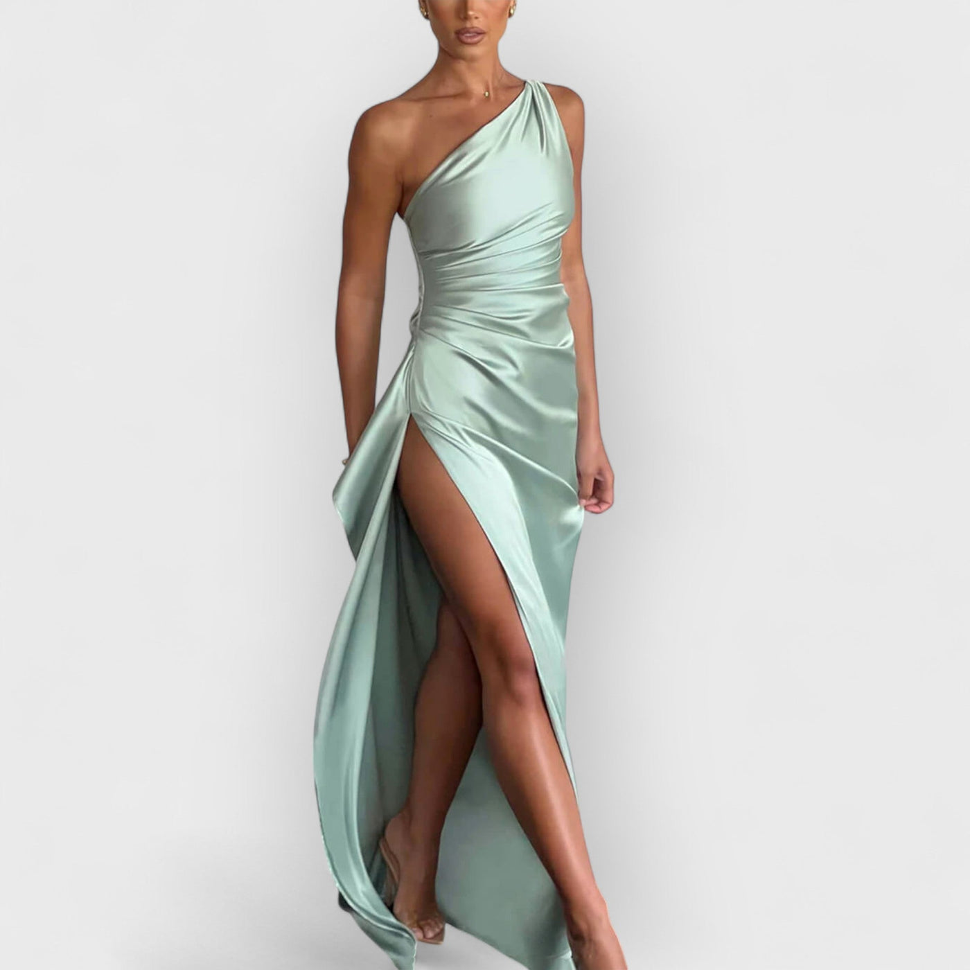 Satin Slit Maxi Dress