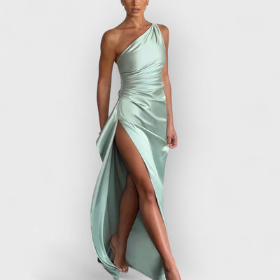 Satin Slit Maxi Dress