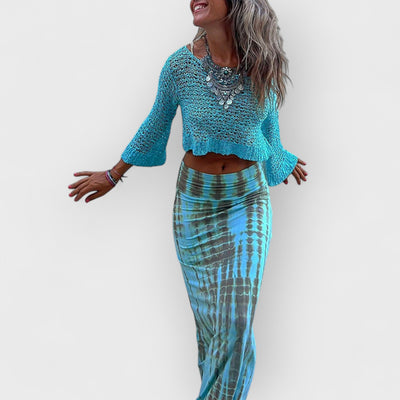 Sunny Meadow Crop Knit Cover-up Top