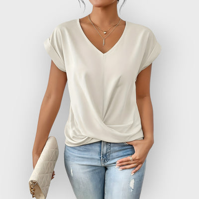 Maia V-Neck Tie Front Top