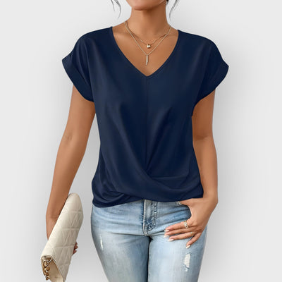 Maia V-Neck Tie Front Top