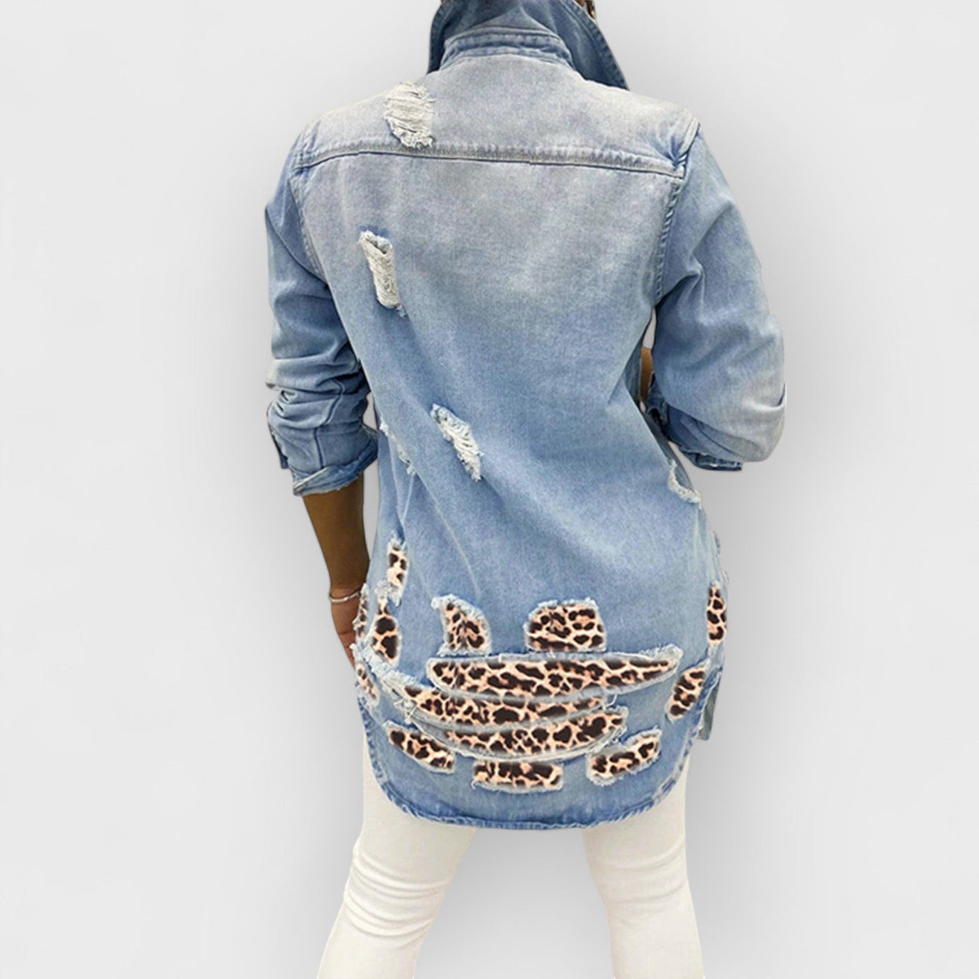 Sexy Leopard Denim Jacket