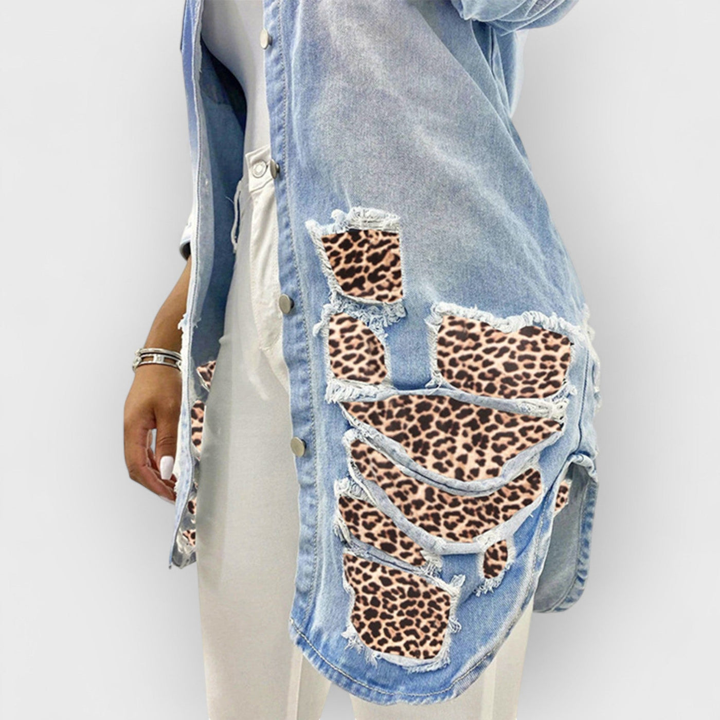 Sexy Leopard Denim Jacket