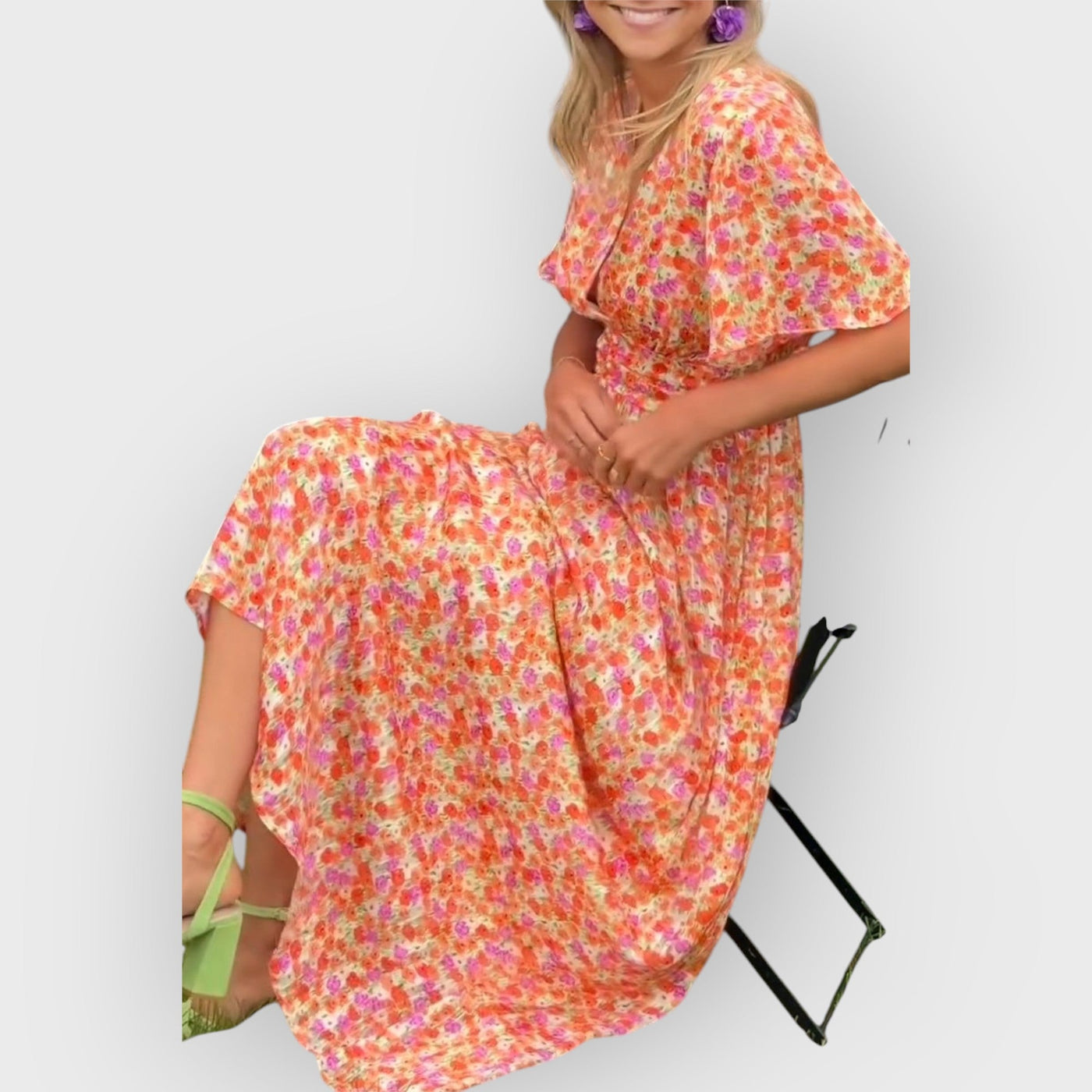 Louise Maxi Dress with V-Neck