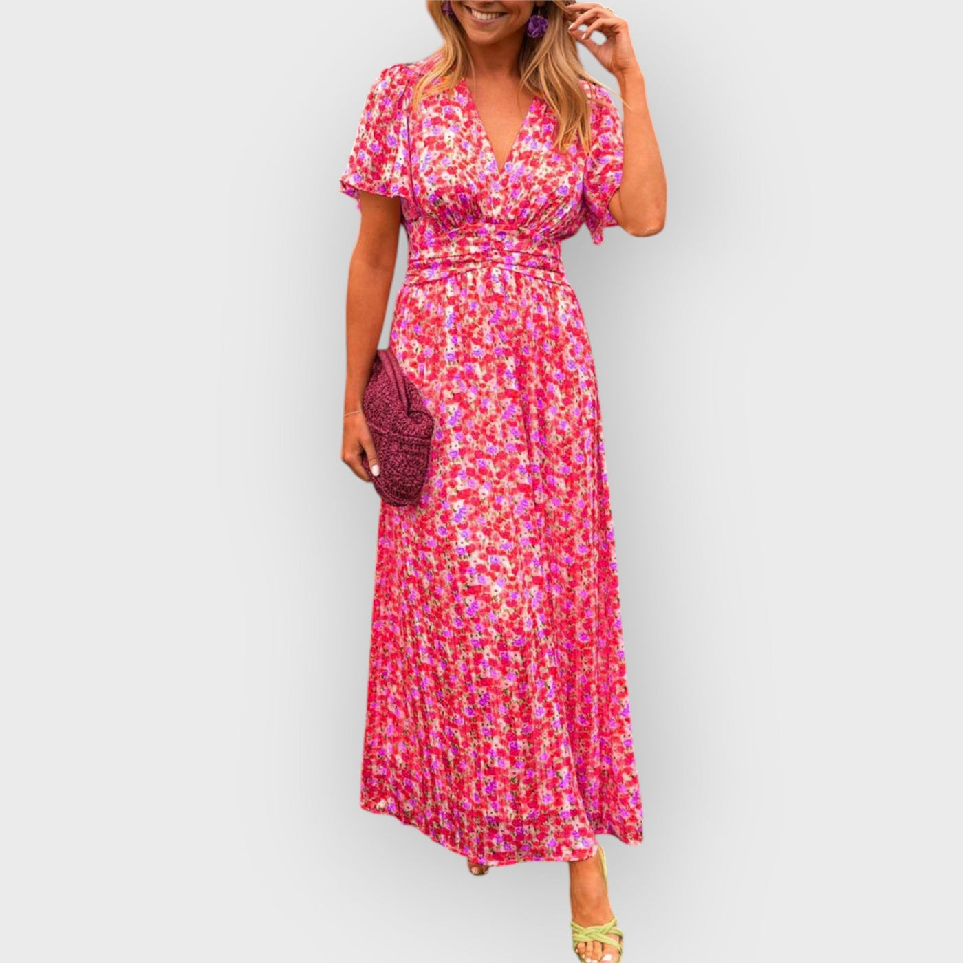 Louise Maxi Dress with V-Neck