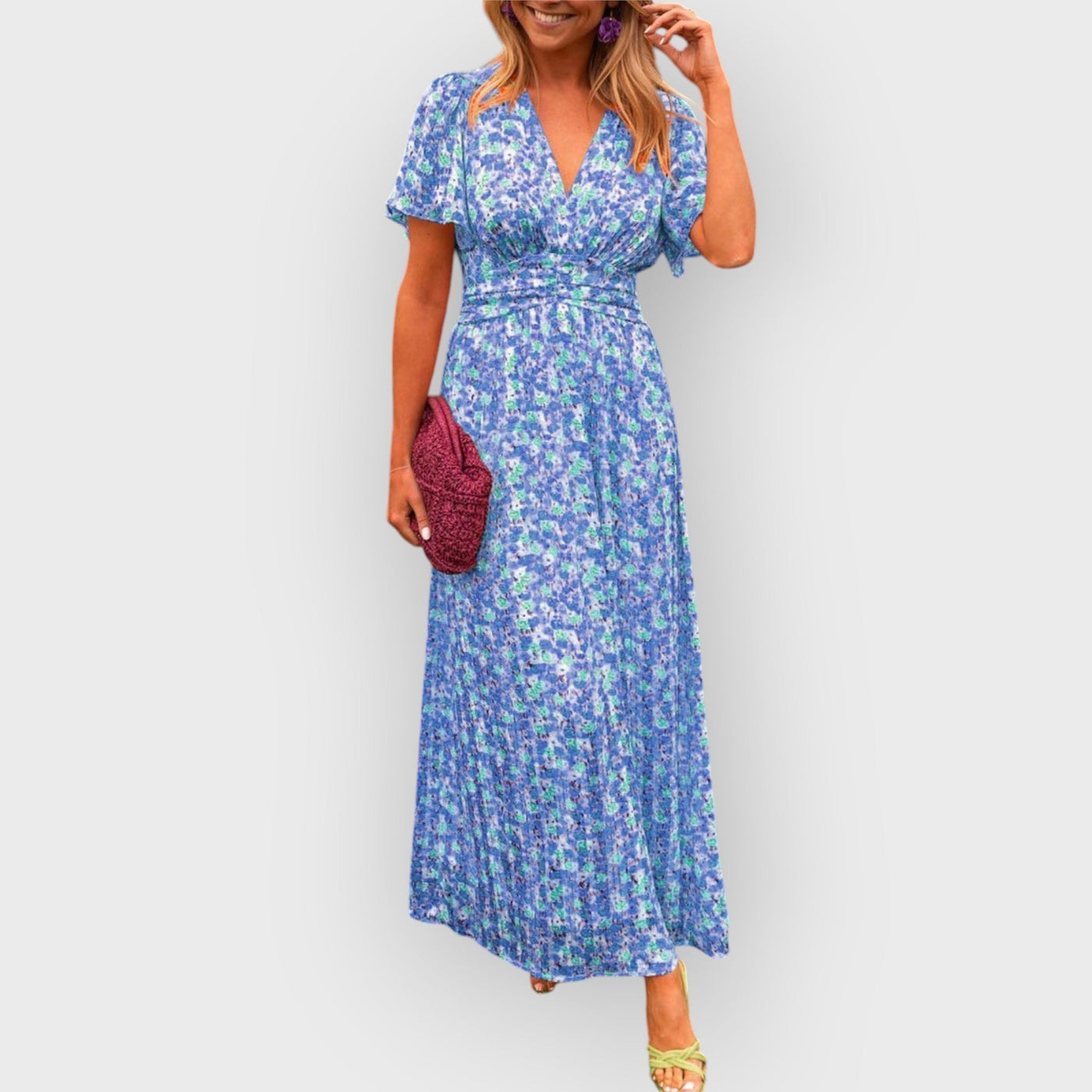Louise Maxi Dress with V-Neck
