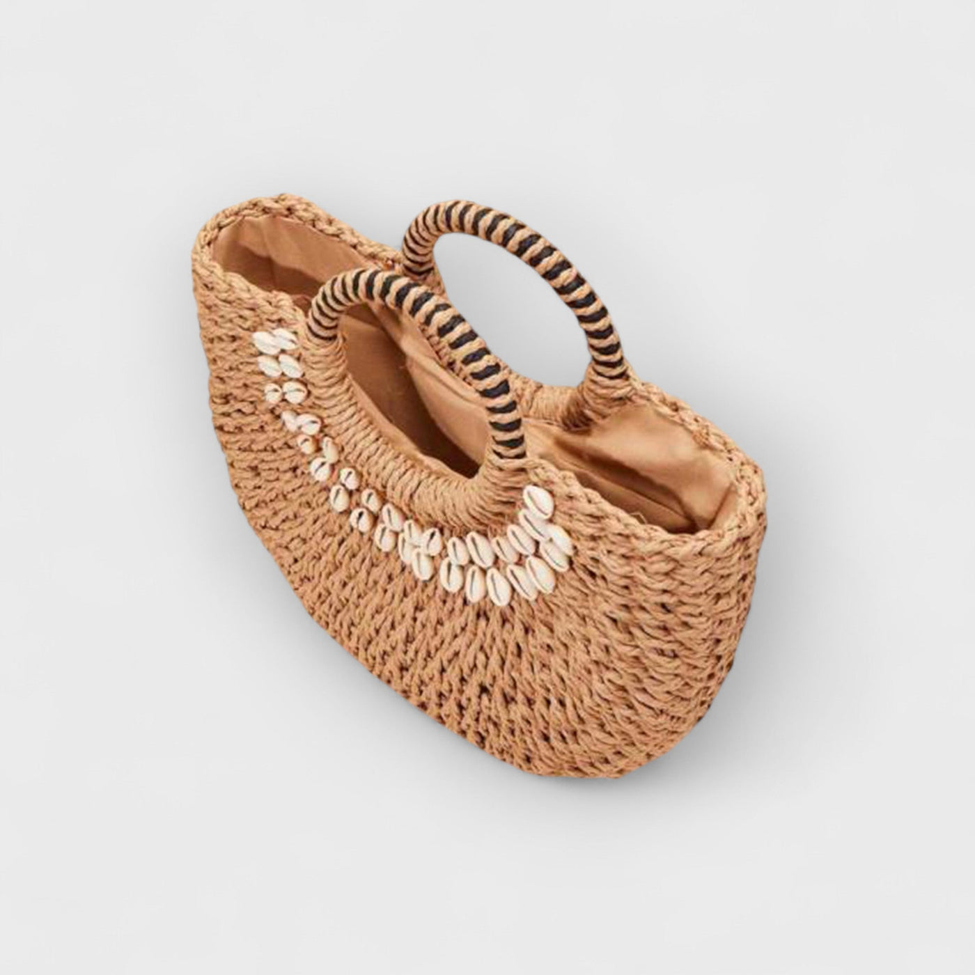 Shell Decor Straw Bag