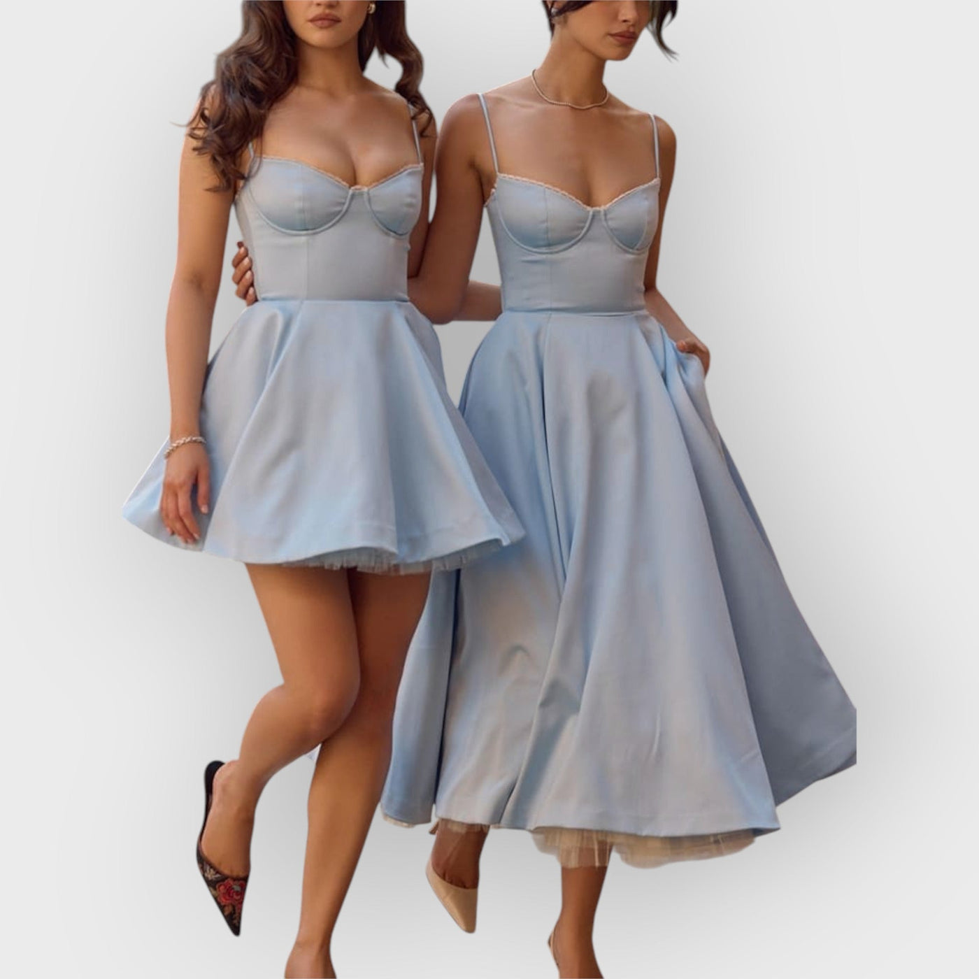 Cinderella Blue Tulle Midi Dress