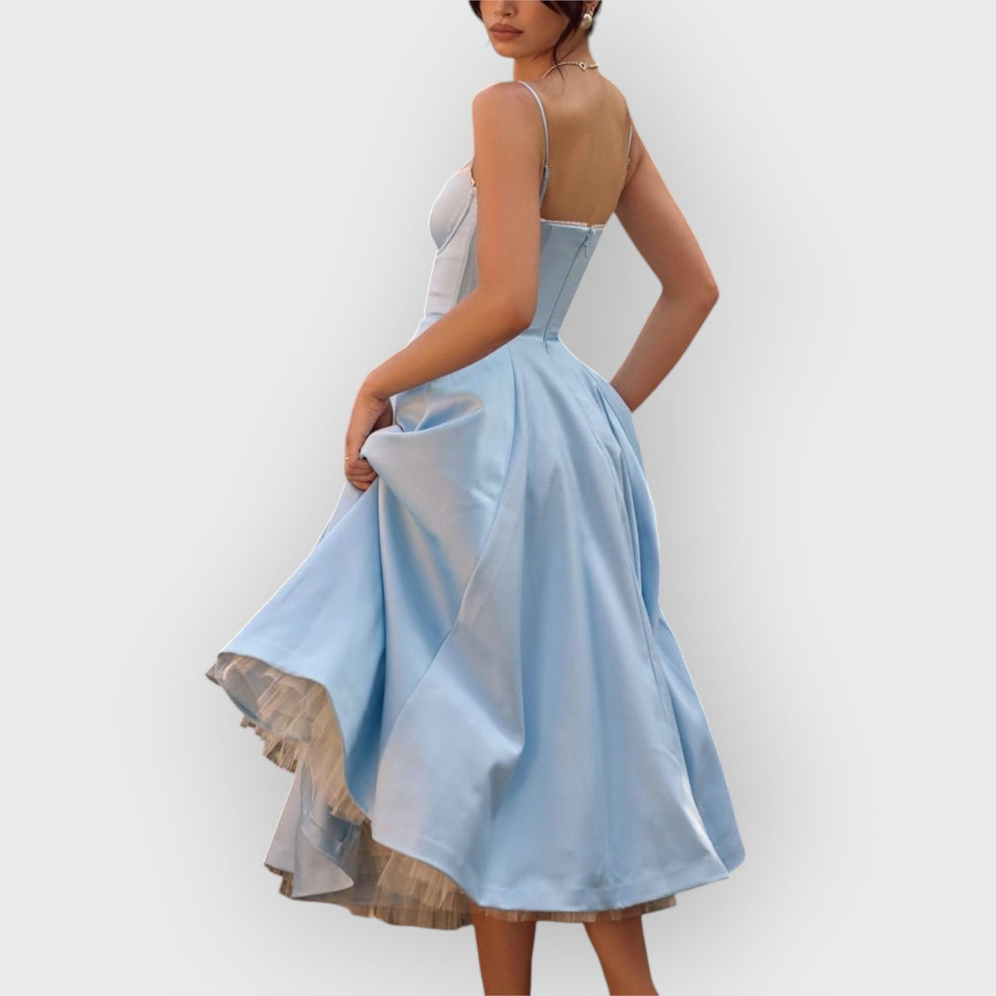 Cinderella Blue Tulle Midi Dress