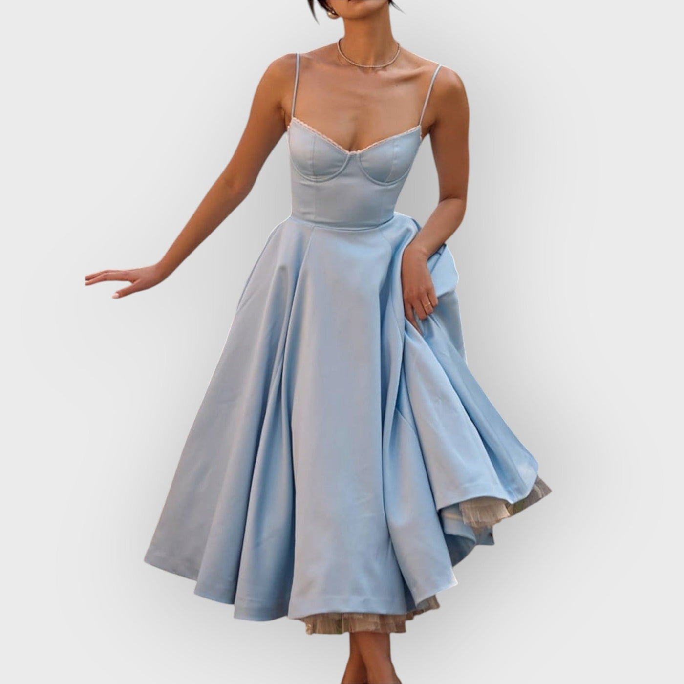Cinderella Blue Tulle Midi Dress