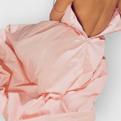 Rose Pink Cotton Corset Sundress