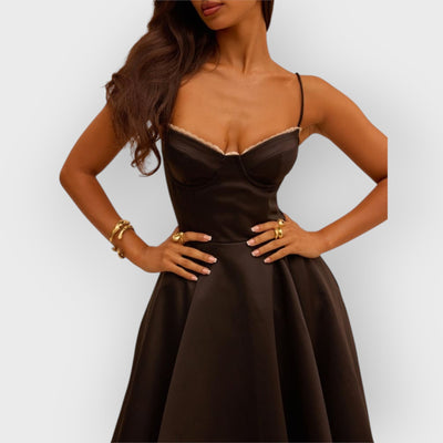Black Tulle Midi Dress