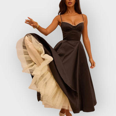 Black Tulle Midi Dress