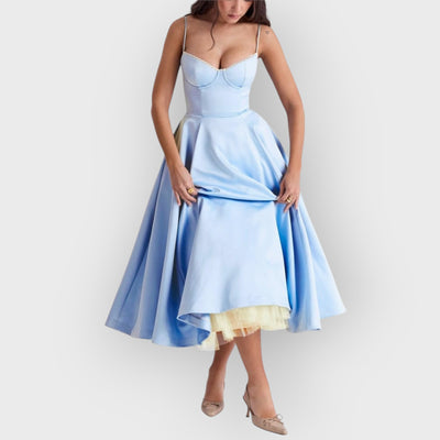 Cinderella Blue Tulle Midi Dress
