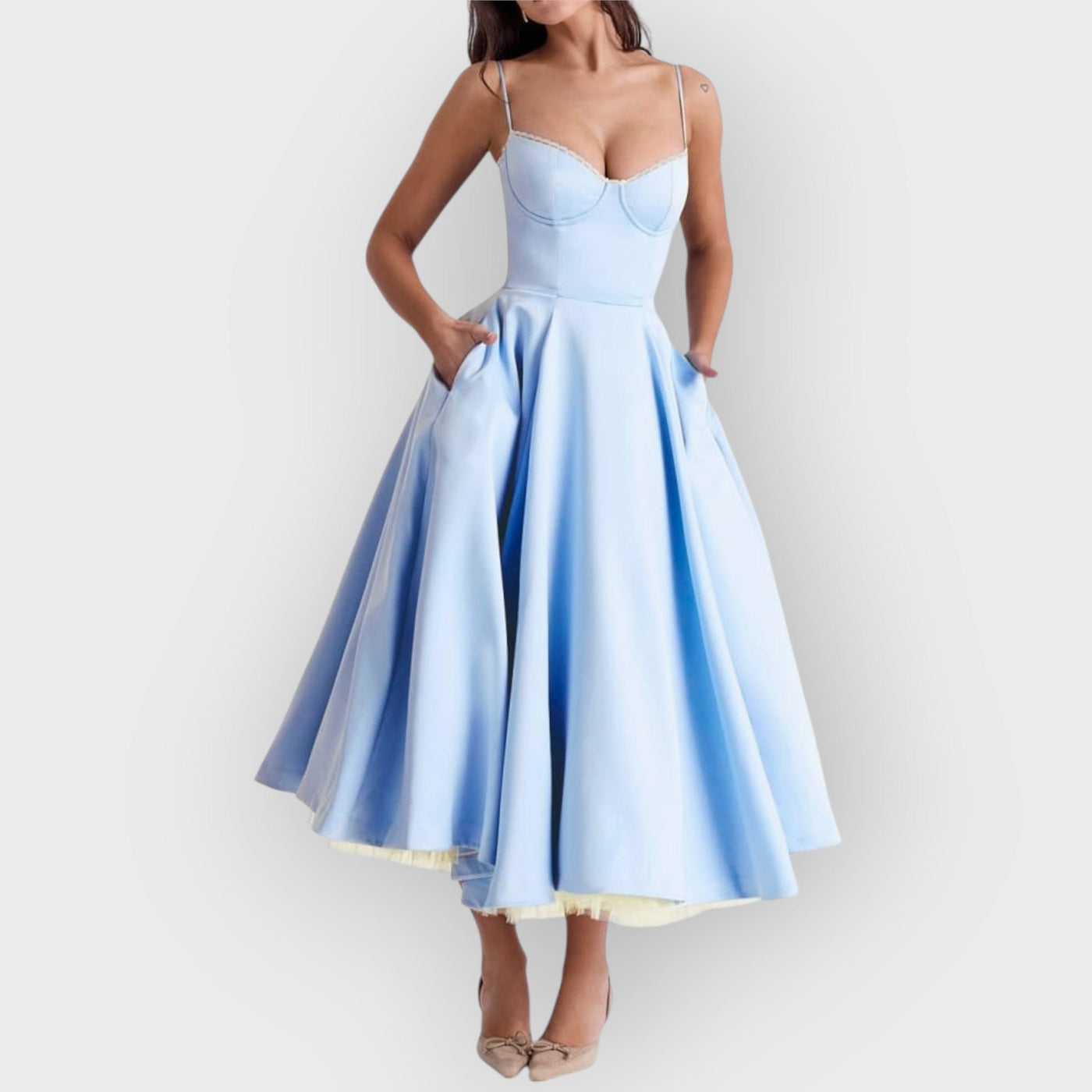 Cinderella Blue Tulle Midi Dress