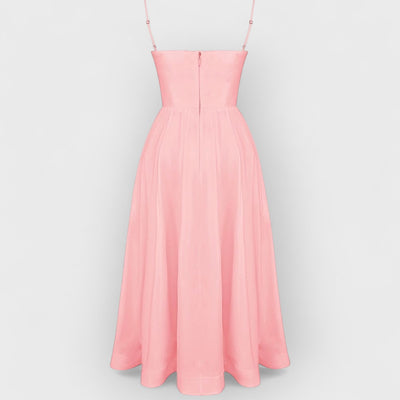 Rose Pink Cotton Corset Sundress