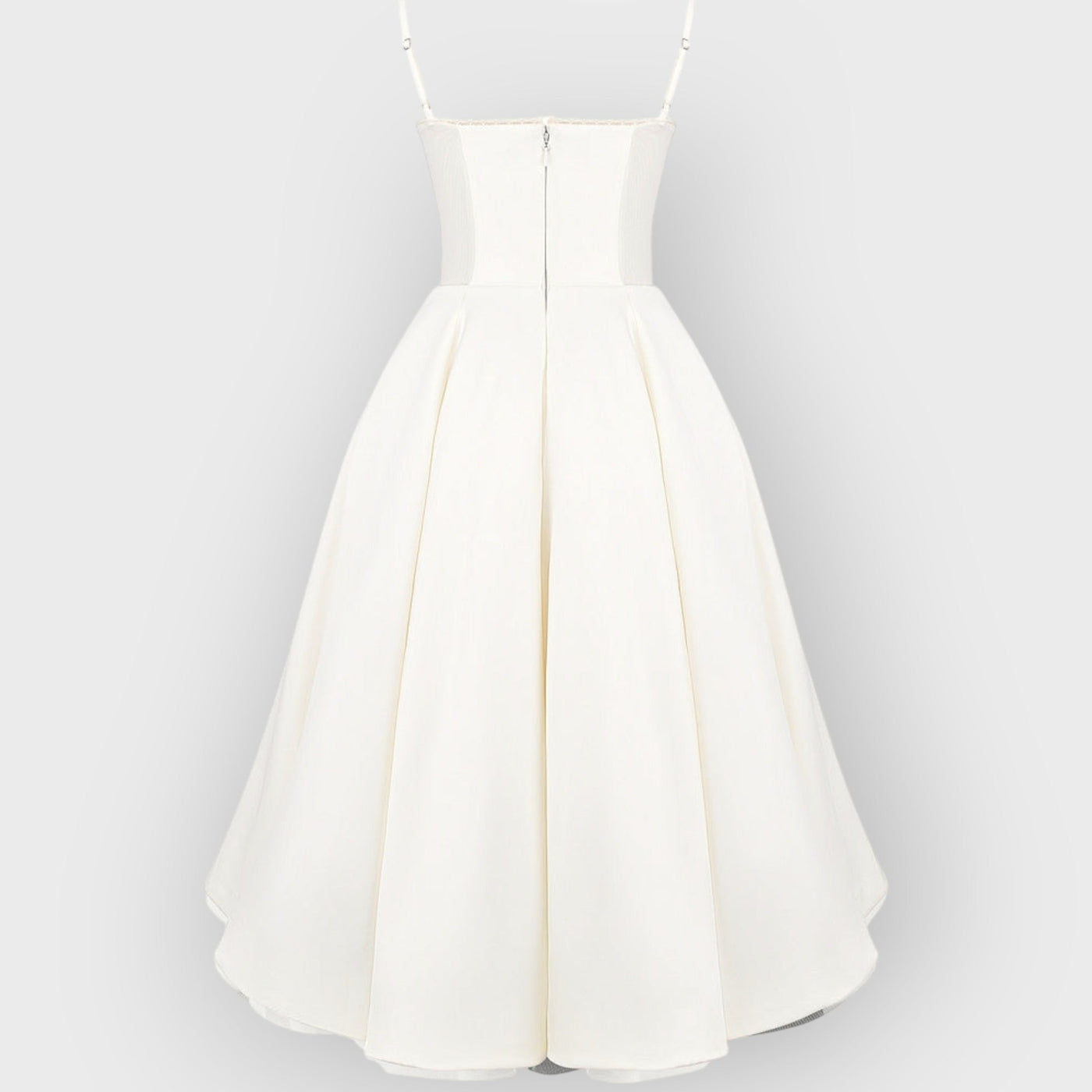 White Tulle Midi Dress
