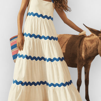 Simple Ripple Bandeau Slip Dress